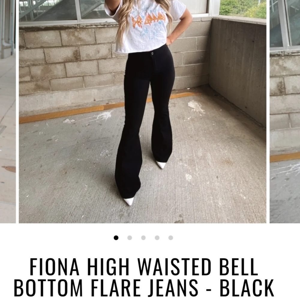 Black women's flare pants